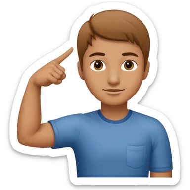 Dab (una persona con el brazo izquierdo estirado y el brazo derecho el codo doblado y en direccion para el lado izquierdo) sticker