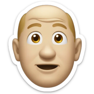 Curly Howard three stooges sticker