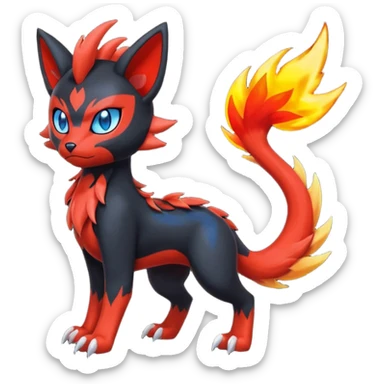 Meloetta-Litten-Guilmon-Darkrai-Pokémon-Fakémon-fusion-hybrid-creature sticker