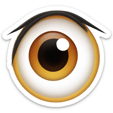 Brown eye with long eyelashes sticker