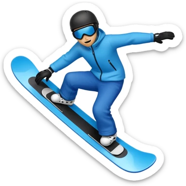 Snowboard black And bleu  not personne  sticker