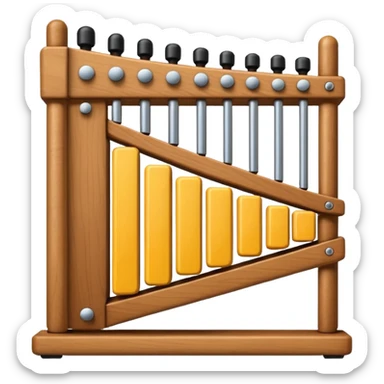 wooden glockenspiel instrument sticker