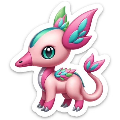  Exotic Meloetta-Palkia-Kirby-Amaura-Fakémon-creature-hybrid sticker