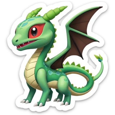 Meloetta-Flygon-Spyro-Toothless-Stitch-Pokémon-Fakémon-creature-hybrid sticker