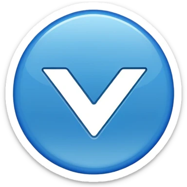 Verified just blue color tick mark  sticker