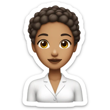 lightskin girl doing her skincare  sticker