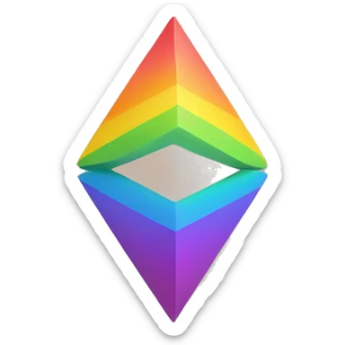 ethereum symbol rainbow sticker