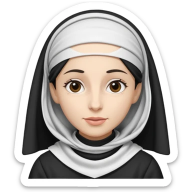 religious jewish woman with kercheif on head black and white sticker