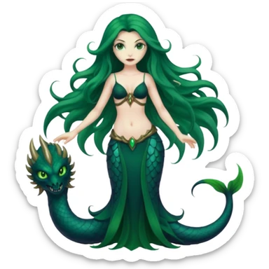 dark siren monster, full body sticker