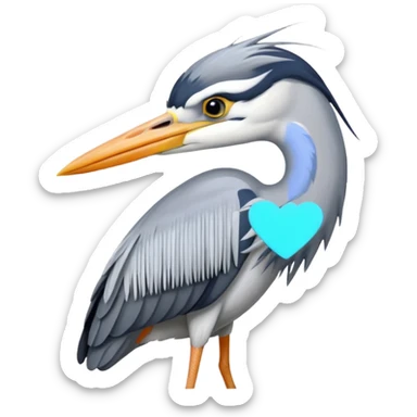Grey Heron sticker