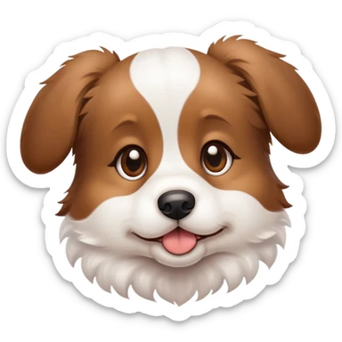 cute puppy dog with floppy ears sticker