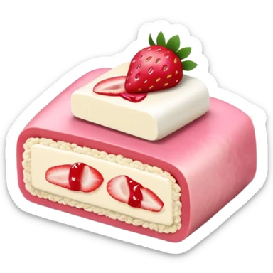 Strawberry cheesecake sushi sticker