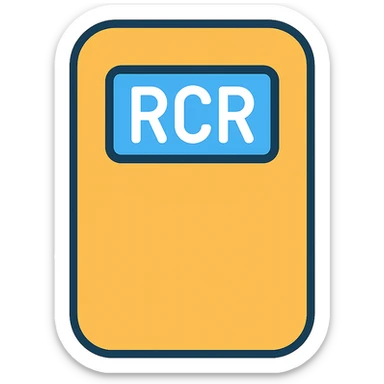riot shield, white RCR text, glass window, strong and protective look sticker