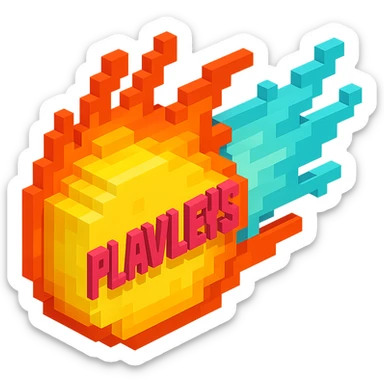 светящиеся комета с надписью "PLAVLEYS", no background sticker