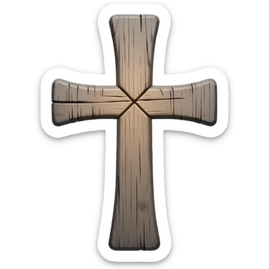 Cross ash wednesday  sticker