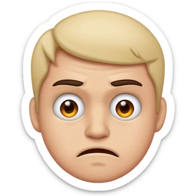Fed up emoji face sticker