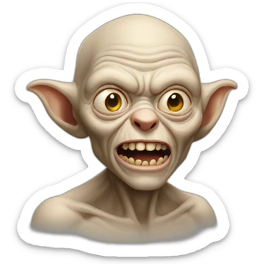 Golum sin dientes de delante sticker