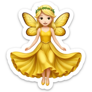 Hada con vestido amarillo sticker