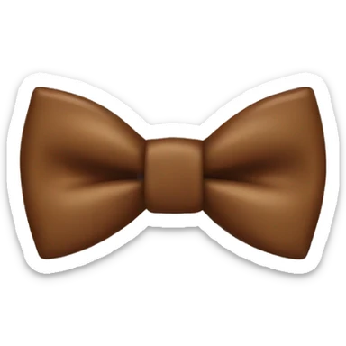 Brown bow tie sticker