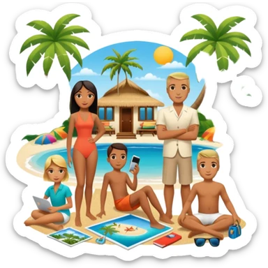 An extremely detailed lifestyle vision board collage for the year 2026. sticker