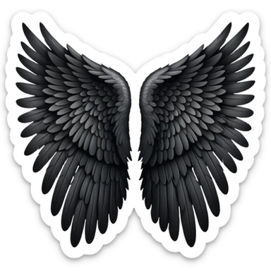 black angel wing sticker