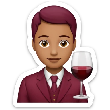 Corazon color vino sticker