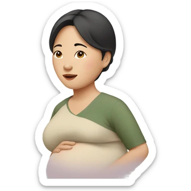 asian pregnant sticker