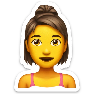 a girl got sunburn sticker