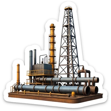 Oil and gas drilling site sticker