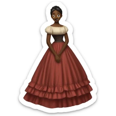 an 18 Year Old Woman Spins an 1901 Dress sticker