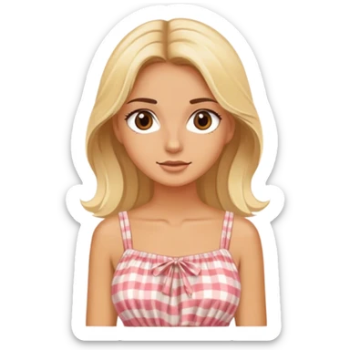 Pretty blonde model, brown eyes, honeymoon traveling in italy sticker