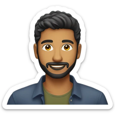 sri lankan 25 year old handsome and stylish guy with a beard sticker