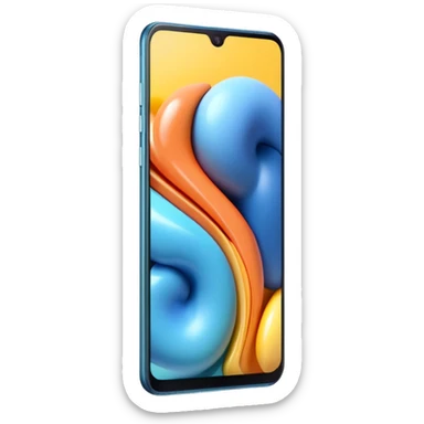 Hyperrealistic ultra detailed 3D rendering and isolated, 8K HD, Must be visual appealing, not blurry, no emoji icons, no emoji faces. A vibrant colored Samsung galaxy a16 cellphone, with screen lit up, showing different apps on screen. 8k, DPI 300 sticker