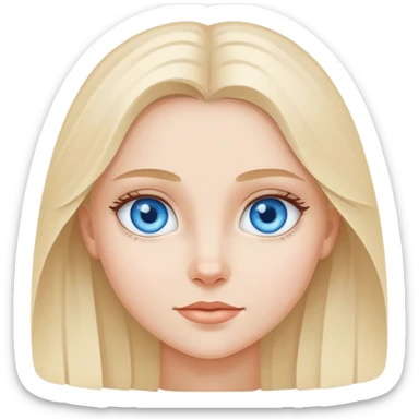blue eyed girl portrait  sticker