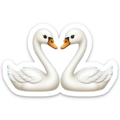 Dos cisnes besándose  sticker