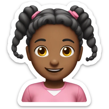 happy girl with twintails sticker