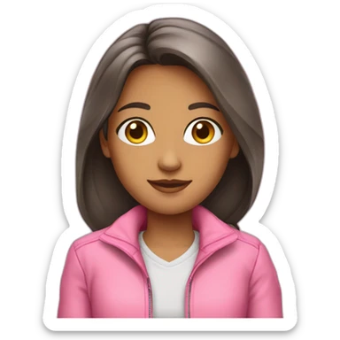 nice pink jacket - girl sticker