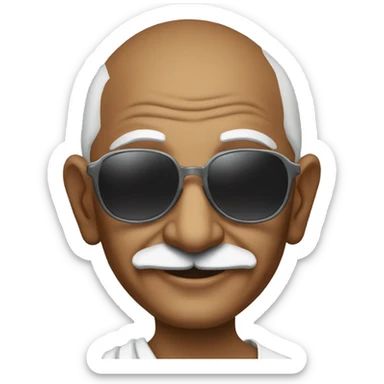 Mahatma Gandhi with sunglasses sticker
