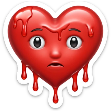 A melting heartbreak sticker