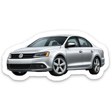silver Jetta car sticker