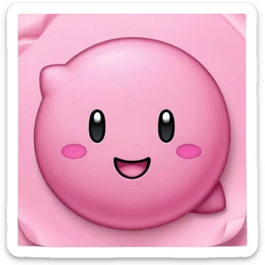 post it note with scribble kirby sticker