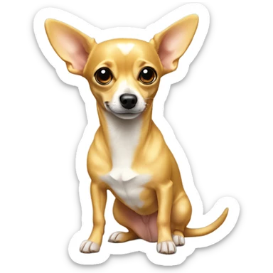 long yellow chihuahua weiner dog mix sticker
