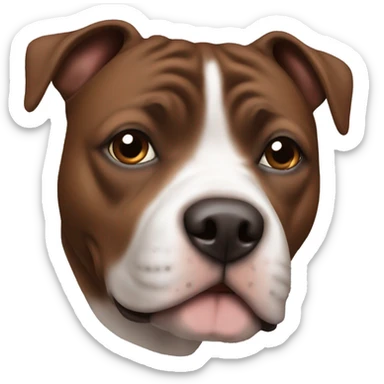Brown staffie sticker