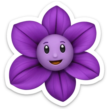 um emoji de cardo a flor sticker
