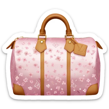 Louis Vuitton speedy with pink cherry blossom monogram and sparkles sticker