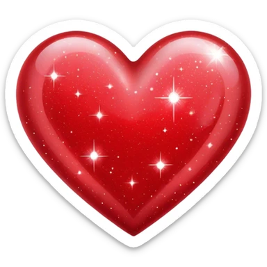 Cute heart with sparkles sticker