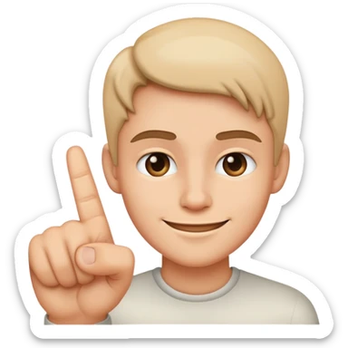 Smirk with a finger like come here sticker