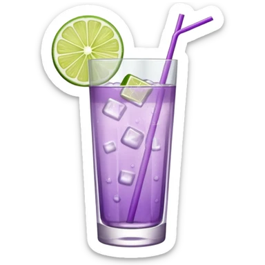 Cocktail light purple with high glass sticker