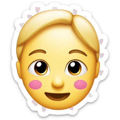 blushing face emoji with hearts all over face girly cute sticker