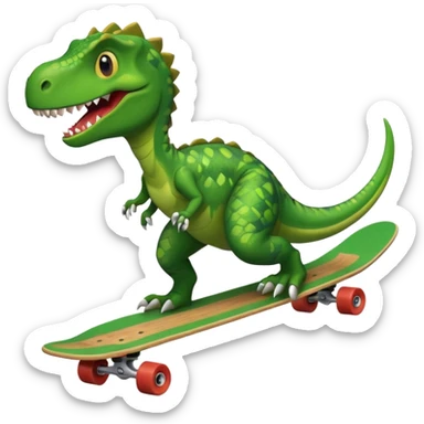 Dinosaur on a skateboard sticker